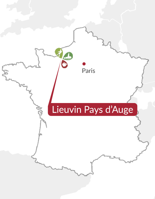 Situation Lieuvin Pays d'Auge en France